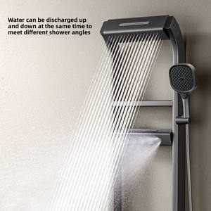 <span class=keywords><strong>Gockel</strong></span> 现代 360 度 LED 数字显示恒温淋浴板黄铜浴室淋浴套装钢琴键陶瓷雨淋喷头 - Product Image 3