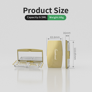 Étui à poudre compact de maquillage magnétique carré vide Unique, étui à poudre compact pressé personnalisé avec miroir - Product Image 2