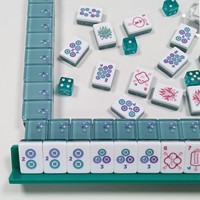 Penggaris Kartu Mahjong Akrilik Transparan Gaya Amerika Kustom dengan Cetakan Kartun, Hadiah Promosi