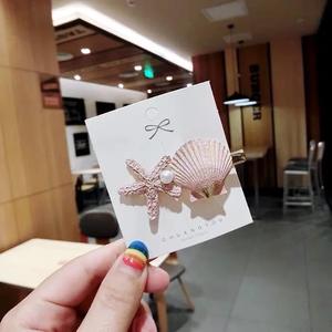 โบว์ติดผมรูปเปลือกหอยปลาดาวสำหรับเด็กผู้หญิงทำจากลมทะเลอุปกรณ์ตกแต่งผมสุดน่ารัก - Product Image 6