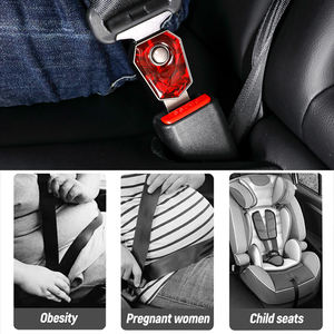 Accessori per Cinture di Sicurezza Auto a Sette Punte con Texture in Carbonio a Fiore Estensori per Cinture Fibbia per Sedile Silenziatore Blocca Allarme - Product Image 5