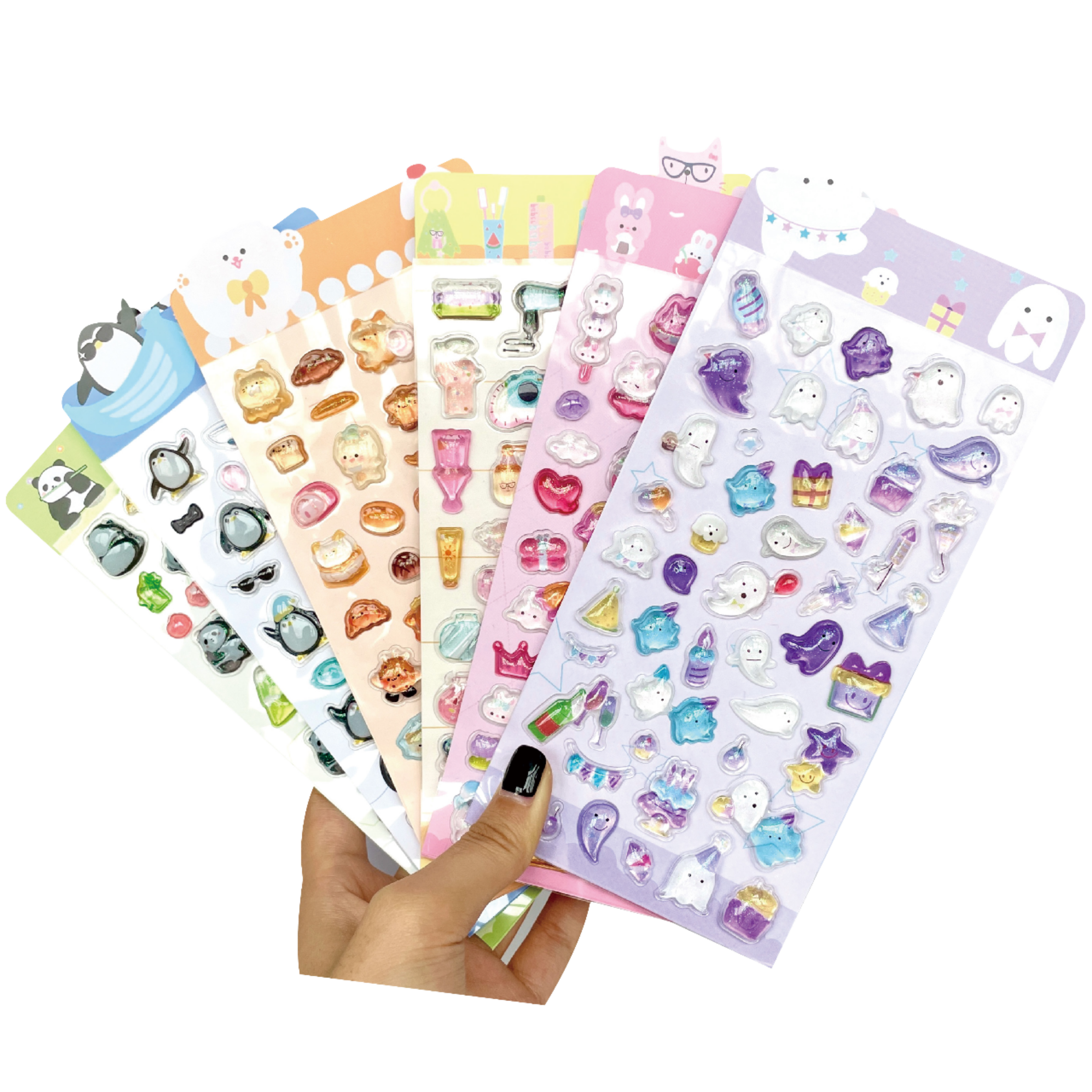 YALONG Wholesale YL-083-014 Girl Mobile Phone Decorative Stickers 3D Acrylic Relief Diamond Kids Cartoon Crystal Gem Sticker