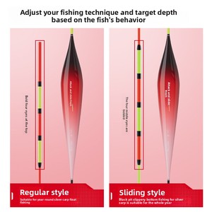 Artiste folklorique <span class=keywords><strong>LED</strong></span> attaque coulissante argent carpe grosse tête carpe flotteur lumineux très sensible queue dure grand voyage les deux jour nuit - Product Image 2