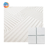 Plaque de plafond carrée moderne en PVC et plaque de plâtre, étanche et ignifuge, pour centre commercial, hôtel, hôpital, salle de sport, atelier, supermarché