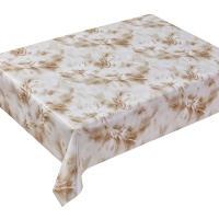 Nappe de table en PVC à motif plumes dorées de luxe, texture marbre douce, imperméable et anti-taches, housse de table en plastique