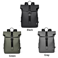Sac à dos multifonctionnel en PU grande capacité pour ordinateur portable, unisexe, simple, étanche, avec fermeture éclair, portable, pour étudiants et loisirs, vente en gros
