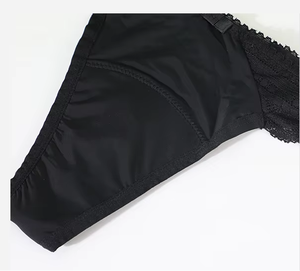 Culottes menstruelles lavables en nylon à 4 couches absorbantes, anti-fuites, avec dentelle, pour femmes - Vente en gros - Product Image 3