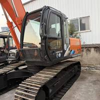 Excavatrice sur chenilles d'occasion Hitachi ZX160 japonaise d'origine, 12 tonnes, modèle 2024, avec moteur, pompe et boîte de vitesses, engin de construction