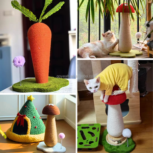 Joli <span class=keywords><strong>griffoir</strong></span> pour chat en sisal naturel, design Cactus, Champignon, Carotte, pour chats d'intérieur - Product Image 2