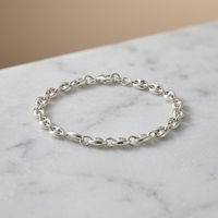 Nouveaux Bracelets Unisexe Tendance en Argent Sterling 925 avec Chaîne et Maillons – Qualité AAA, Pierres Naturelles Serties en Griffe pour Cadeau de Mariage ou de Fête