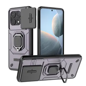 Coque de protection antichoc avec anneau de protection pour Xiaomi Poco X6 Pro