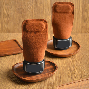 Sangles de musculation en cuir avec coussinets de soutien pour poignets, personnalisables avec logo, pour tractions et levée de poids – Modèle 2023 - Product Image 2