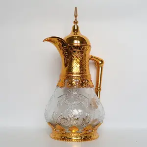 Wholesale 1.6L Glass Flask Arabic Style Cold Water Kettle Household Teakettle Juice Jug Middle East Turkish Coffee Pot