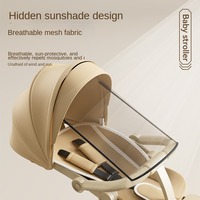 Poussette de sécurité pour bébé, nouveau-né, double usage assis/couché, légère, bidirectionnelle, pliable, cadre en alliage d'aluminium, capacité de charge 3 ans