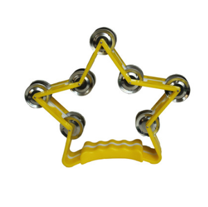 Pandereta en forma de estrella, percusión, jingles de doble fila, agitador de pandereta ABS de mano tradicional, instrumento de ritmo Musical - Product Image 6