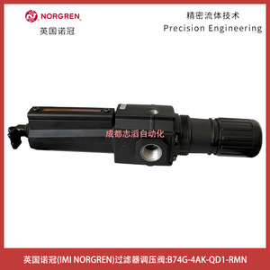 วาล์วลดแรงดันนอร์เกรน B74G-4AK-QD1-RMN 1/4 นิ้ว สำหรับแก๊สและลม - Product Image 3