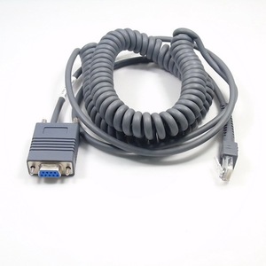 Cable Espiral Enrollado RJ45 a RS232 para Escáner de Códigos de Barras 3M, Compatible con Motorola Symbol LS2208 LS4208 LS1203 <span class=keywords><strong>DS9208</strong></span> - Product Image 4