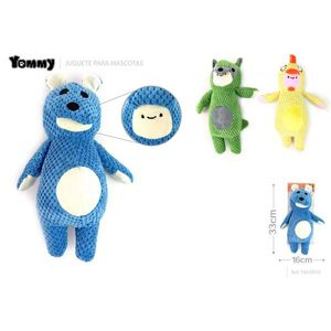 Jouet pour animaux de compagnie Yommy, peluche animale 33 cm, chien bleu, jouet pour chat - Product Image 1