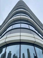 Panneaux de bardage en aluminium sur mesure pour façades de bâtiments, adaptés aux murs extérieurs résistants aux intempéries sur les tours commerciales