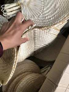 Cadeaux de mariage et de fête, éventails à main faits à la main en feuille de palmier et bambou, éventails naturels en bambou, éventails à main en feuille de palmier - Product Image 2