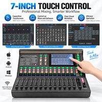 Console de mixage audio numérique professionnelle MX32 à 32 canaux avec écran tactile de 7 pouces, contrôle Wi-Fi et enregistrement USB