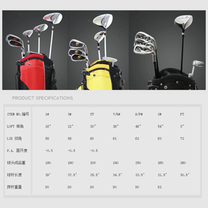 Juego de Palos de Golf Personalizados para Niños Diestros con Cabeza de Acero Inoxidable y Empuñadura de Goma, Incluye Bolsa de Golf de Regalo para Niños - Product Image 6