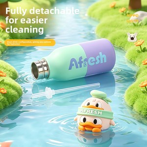 Tazza Termica Creativa per Bambini con Testa di Animale in Acciaio Inox 316, Bottiglia d'Acqua Divertente per il Ritorno a Scuola - Product Image 3