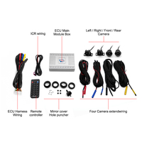 2023 nouveau pour Honda Civic caméra de recul 360 oiseau vue degré voiture DVR enregistrement caméra de tableau de bord Compatible avec 2015-2023 pour Civic