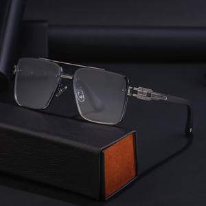 Gafas de Sol Cuadradas Personalizadas para Hombre, Sin Marco, Lentes de PC con Protección UV400, Estilo Instagram, Empaque en Caja, WF-5G65 - Product Image 1