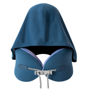 Almohada de cuello de viaje con capucha de espuma viscoelástica de seda helada 360 ° Cool Comfort Pack Away Hood - Product Image 3