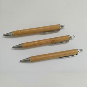 Stylos en métal à clip écologiques de styles variés, papeterie en bambou - Product Image 5