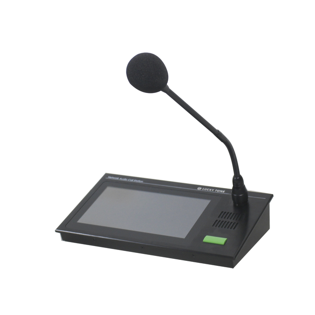Touch Screen SIP Paging Console with Stand-Alone Intercom, Zone Audio Playback Via USB/SD