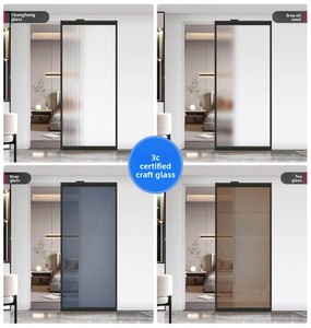 <span class=keywords><strong>Puerta</strong></span> Fantasma con Riel Invisible de Aleación de Aluminio, Diseño Postmoderno, <span class=keywords><strong>Puerta</strong></span> <span class=keywords><strong>Corredera</strong></span> Ultraestrecha sin Riel para Cocina - Product Image 2