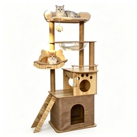 Tour d'escalade pour chat de luxe moderne avec coussin amovible et hamac, maison perchoir pour chats de grande taille et poids lourd, OEM ODM personnalisé