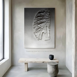 Cuadro Grande de Arte Mural Minimalista Wabi Sabi, Pintura al Óleo Texturizada 3D Hecha a Mano, Decoración de Pared Moderna Enmarcada, Arte Decorativo - Product Image 1