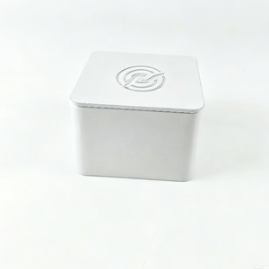 Caja de Almacenamiento Cuadrada Blanca de Hojalata de Grado Alimenticio para Té/Galletas/Dulces/Joyas - Product Image 4