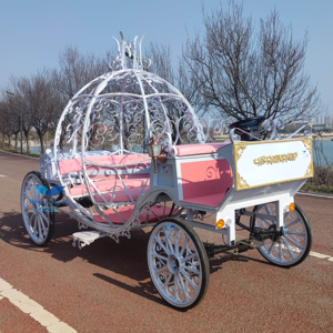Meilleures ventes : Nouvelle carrosse de mariage Cendrillon personnalisée, carrosse citrouille, carrosse d'exposition de Noël à vendre - Product Image 1