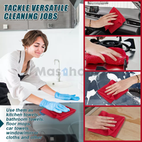 Lot de 10 chiffons de nettoyage écologiques en PET recyclé, microfibres pour cuisine, ensemble de chiffons de nettoyage en microfibres multicolores, torchons à vaisselle