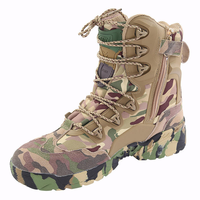 Sport de plein air résistant à l'usure Jungle Camouflage montagne bottes imperméable randonnée bottes désert vert tactique bottes unisexe en cuir