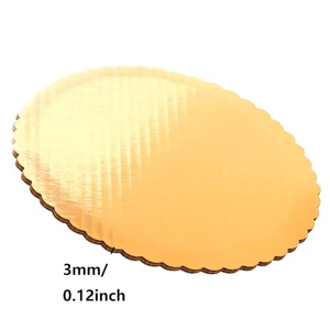 ฐานรองเค้กกลมสีเงินสีทองขนาด 3 มม. 12 นิ้ว แบบตัดด้วยเครื่องจักร ขายส่ง - Product Image 2