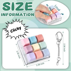 Jouet à bouton pour soulager le stress, jouet anti-stress de bureau pour adultes et enfants, clicker fidget, porte-clés clavier - Product Image 2