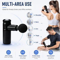 Mini pistolet de massage fascial portatif à 4 têtes pour les masseurs myofasciaux