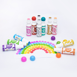 Có Thể Giặt Sơn Dot Đánh Dấu, Cảm Thấy <span class=keywords><strong>Tip</strong></span> 2 Oz Nước Dựa Không Độc Hại Bingo Dabber Bút Cho Giáo Dục Vẽ Nghệ Thuật Màu Đánh Dấu - Product Image 5
