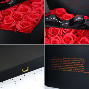Caja Rígida con Rosa Eterna Infinita para Regalo del Día de la Madre o San Valentín, Forro de Esponja de Papel Kraft de 2 mm, Duradera, Inmortal, para Guardar por Siempre - Product Image 6