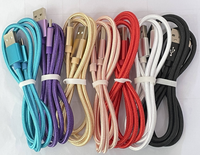Cable de Datos Micro-USB Tipo-C de Cobre Puro, Trenzado, Resistente, de Carga Rápida 2A, de Alta Calidad, 1m 2m, para Teléfono Móvil, Venta al Por Mayor