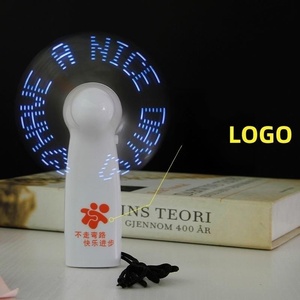 Ventilateur électronique en plastique à LED avec logo personnalisé, idéal pour les événements estivaux, mariages, cadeaux, souvenirs, avec batterie rechargeable - Product Image 4