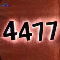 Enseigne LED 3D rétroéclairée en acier inoxydable personnalisée de qualité supérieure, compatible HomeKit, transformateur CA, télécommande, pour bureau et mariage, IP65