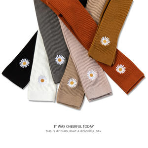 Pantalones Cortos de Bebé con Doble Costura y Cintura Elástica, <span class=keywords><strong>Calcetines</strong></span> con Bordado de Margaritas Pequeñas, Transpirables, para Otoño - Product Image 2