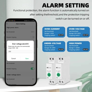 Interruptor Automático Inteligente Tasmota con WiFi, Temporizador, Medidor de KWH, Control Remoto, Protección Contra Sobrecarga y Sobretensión, 63A - Product Image 3
