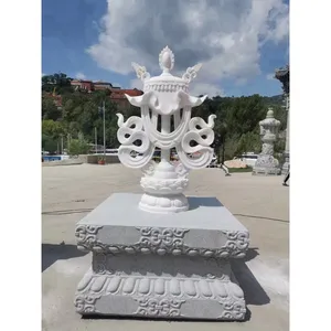 주문 돌 조각 야외 대형 조각 대리석 불교 여덟 보물 조각
